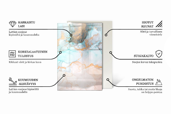 Szkło pod kominek Kolor Jasny szary