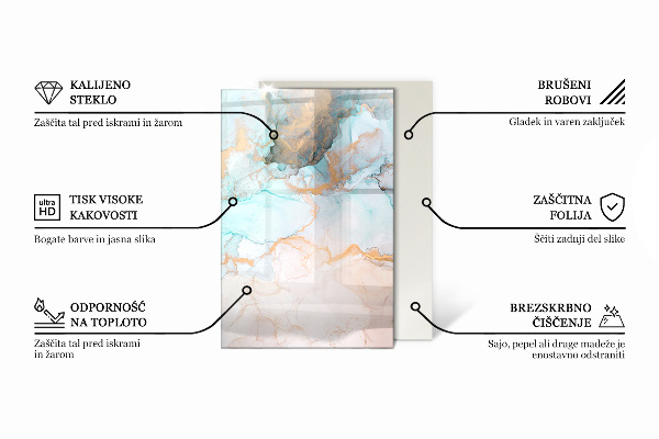 Szkło pod kominek Kolor Biały
