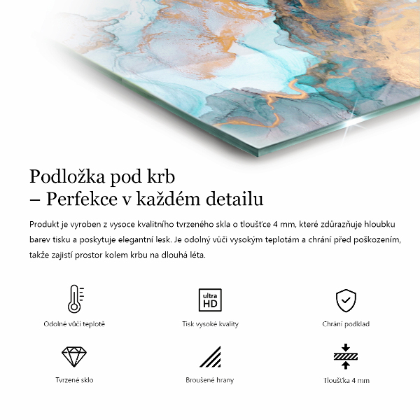 Szkło pod kominek wolnostojący Naturalny wzór marmuru