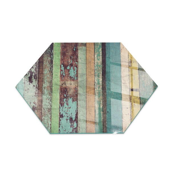 Szkło pod kominek wolnostojący Deski w różnych odcieniach