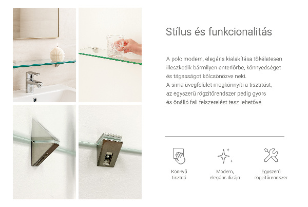 Półka pod lustro 100x13 cm