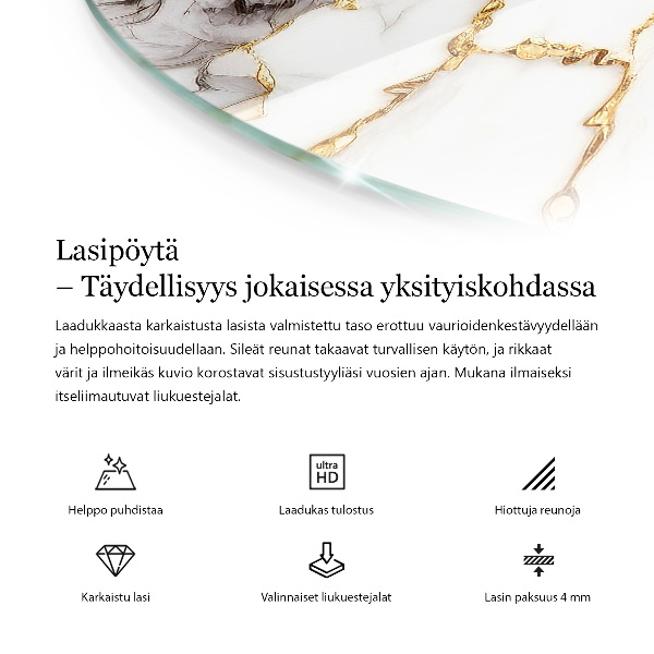 Blat Marmurowe żyłki w stylu