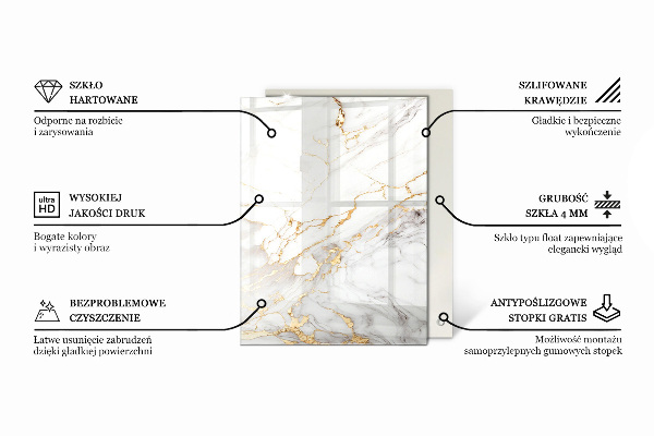 Blat Wzór marmuru z delikatnymi żyłami