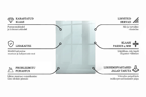 Blat na stół prostokątny przezroczysty
