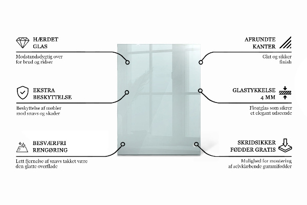 Blat na stół prostokątny przezroczysty