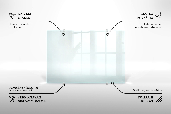 Transparentny panel do kuchni 100x30 cm