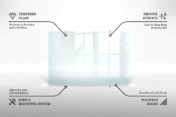 Transparentne szkło do kuchni na ścianę 100x50 cm