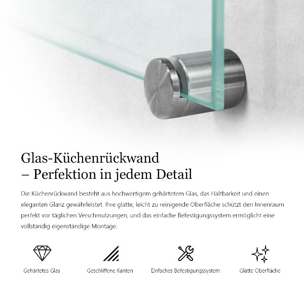 Transparentne szkło na ścianę do kuchni 120x60 cm