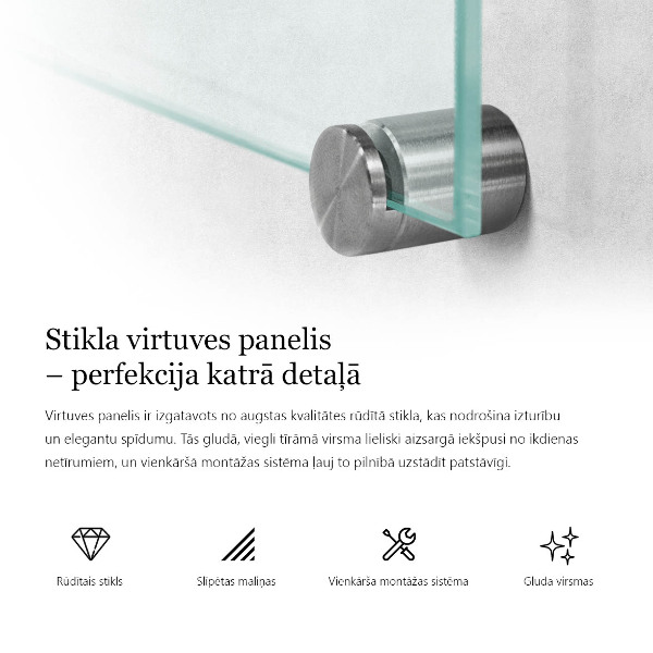 Transparentny panel szklany do kuchni 60x60 cm