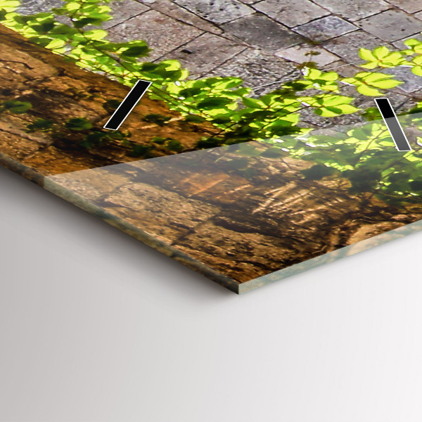 Zegar szklany pionowy Malownicza ulica Rodos