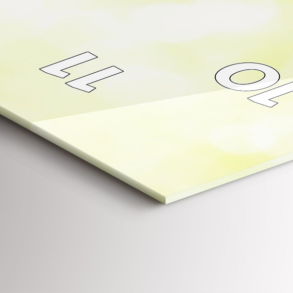 Zegar szklany pionowy Zielona trawa