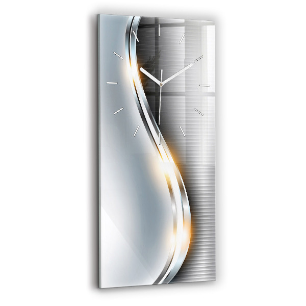 Zegar ścienny pionowy Metalowa abstrakcja