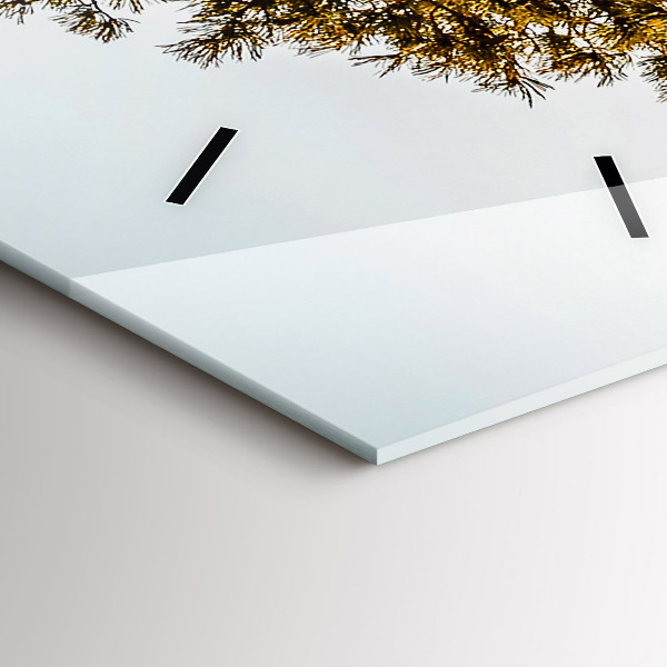 Zegar szklany pionowy Drzewo w górach