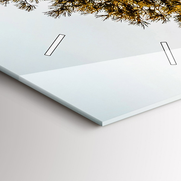 Zegar szklany pionowy Drzewo w górach