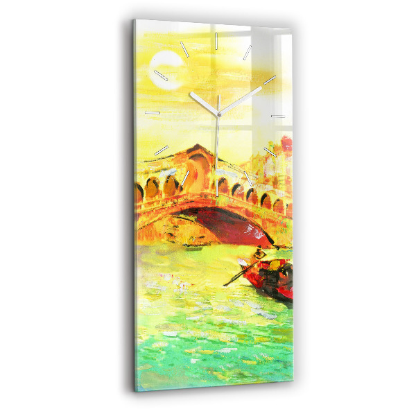 Zegar szklany pionowy Wenecja Most Rialto