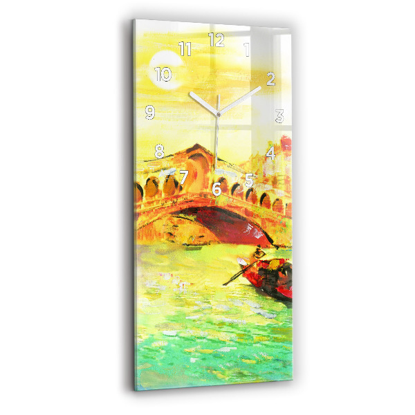 Zegar szklany pionowy Wenecja Most Rialto