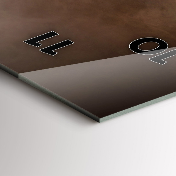 Zegar szklany pionowy Ziarna kawy