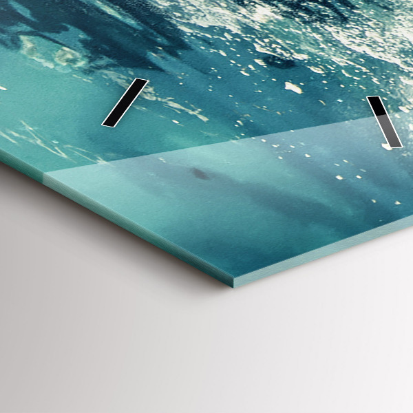 Zegar szklany pionowy Pływający słoń w oceanie