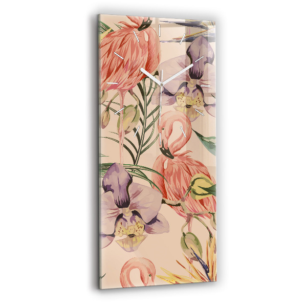 Zegar ścienny pionowy Tropikalne liście palmowe