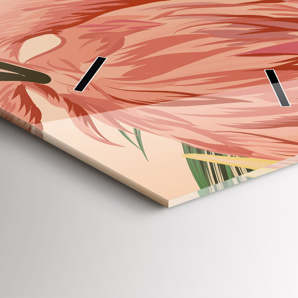 Zegar ścienny pionowy Tropikalne liście palmowe