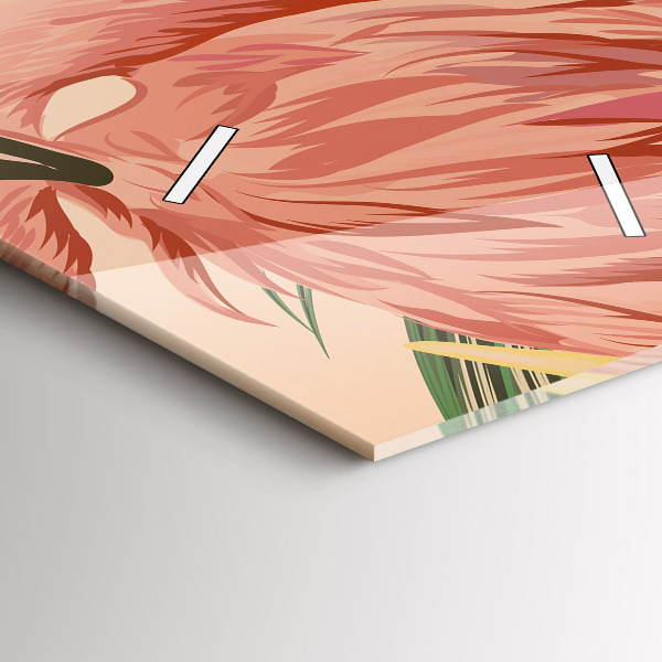 Zegar ścienny pionowy Tropikalne liście palmowe