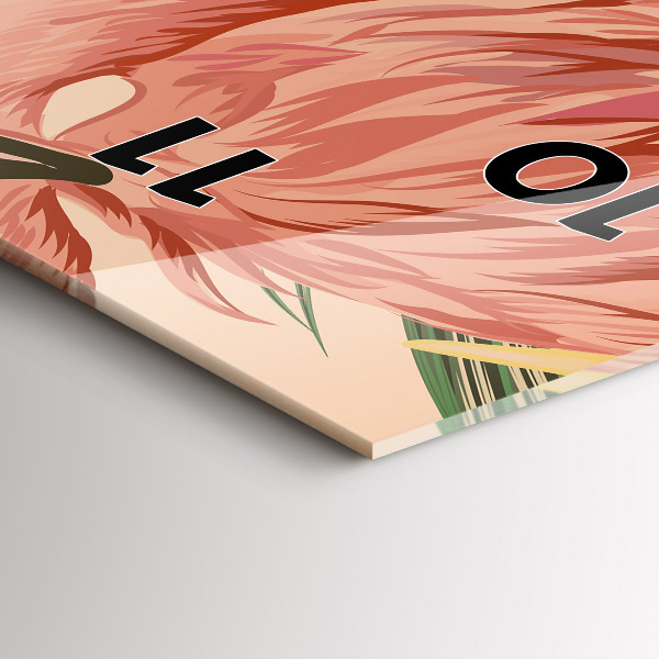 Zegar ścienny pionowy Tropikalne liście palmowe