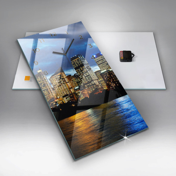 Zegar szklany pionowy Sydney Wieczorem