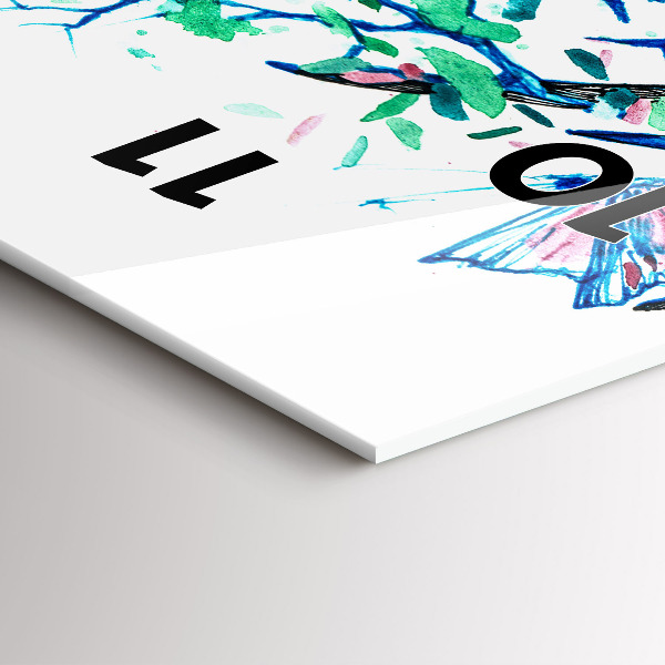 Zegar szklany pionowy Ilustracja jelenia