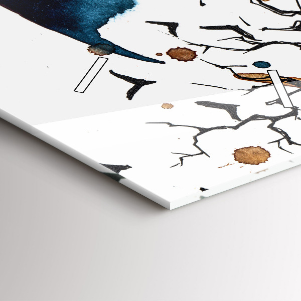 Zegar szklany pionowy Wilk i Pełnia