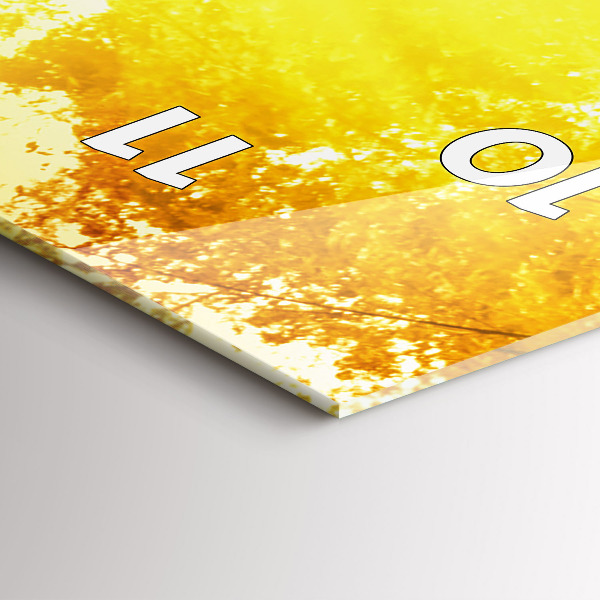 Zegar szklany pionowy Spokojna natura