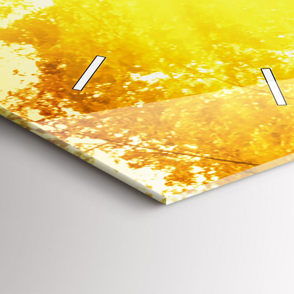 Zegar szklany pionowy Spokojna natura