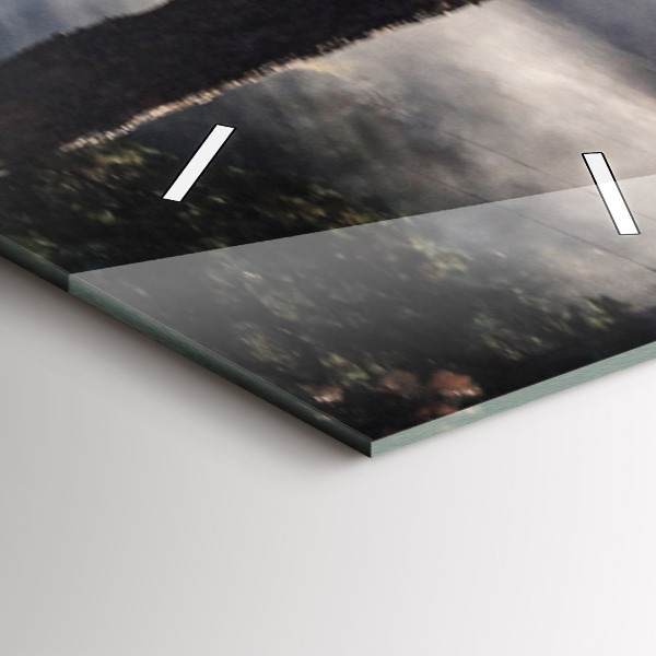 Zegar szklany pionowy Stado rozpędzonych koni