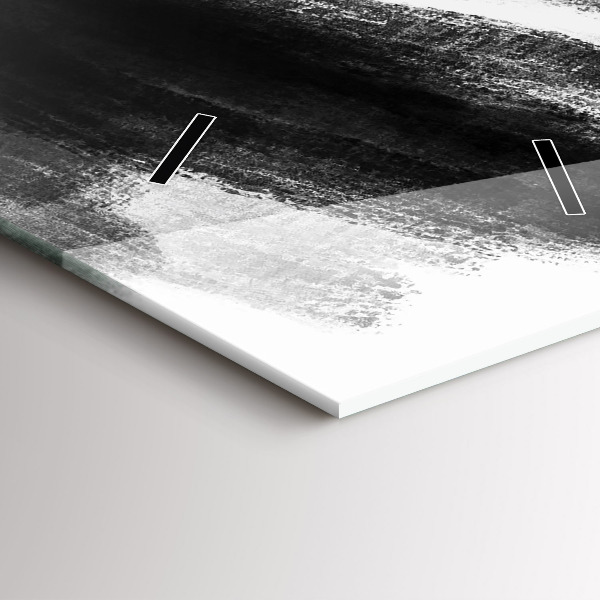 Zegar szklany pionowy Kobieta w Czarno bieli