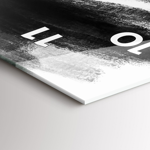 Zegar szklany pionowy Kobieta w Czarno bieli