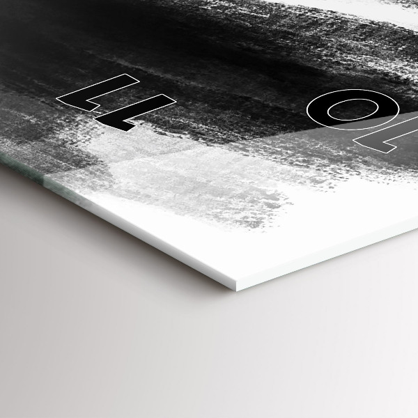 Zegar szklany pionowy Kobieta w Czarno bieli