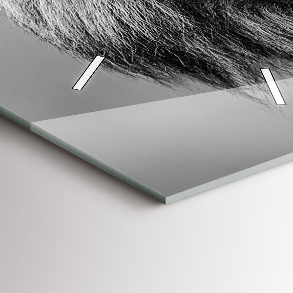 Zegar szklany pionowy Abstrakcja - Lew