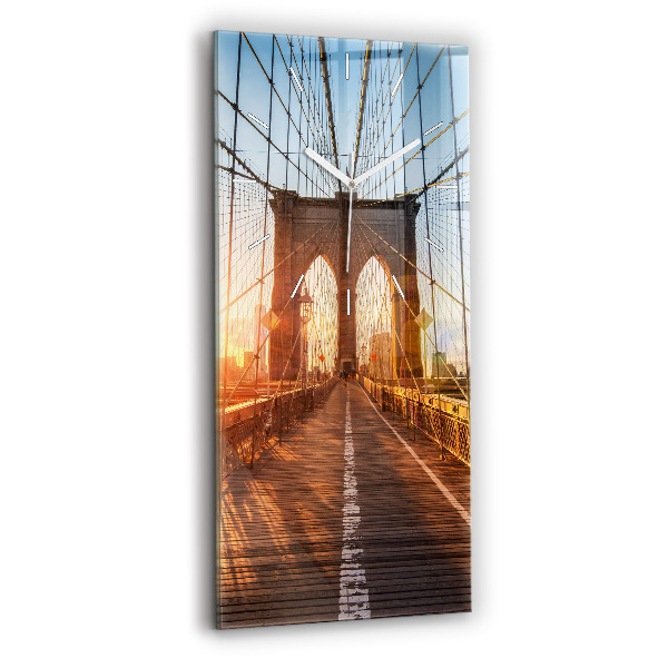 Zegar szklany pionowy Most Brookliński NYC