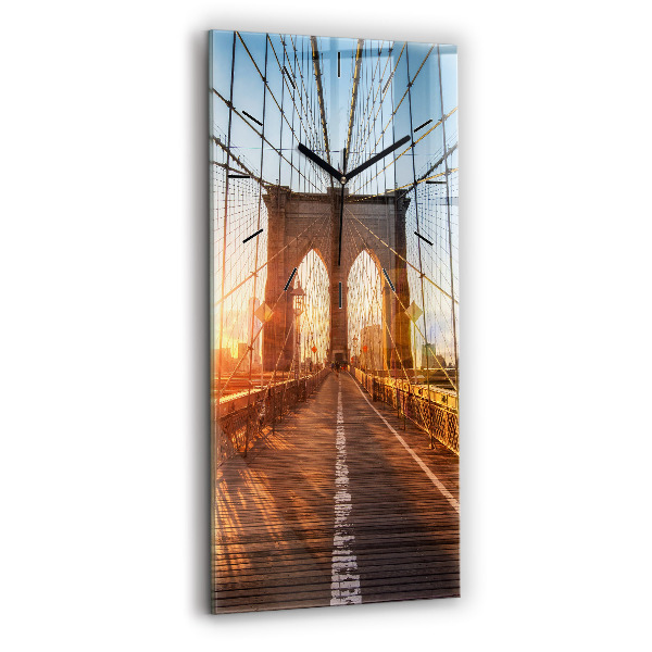Zegar szklany pionowy Most Brookliński NYC