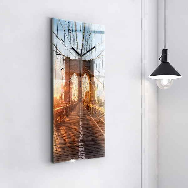 Zegar szklany pionowy Most Brookliński NYC
