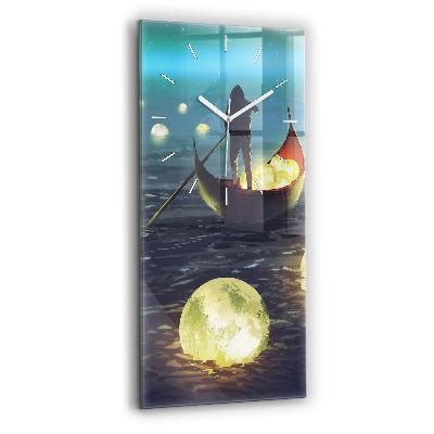 Zegar szklany pionowy Abstrakcja