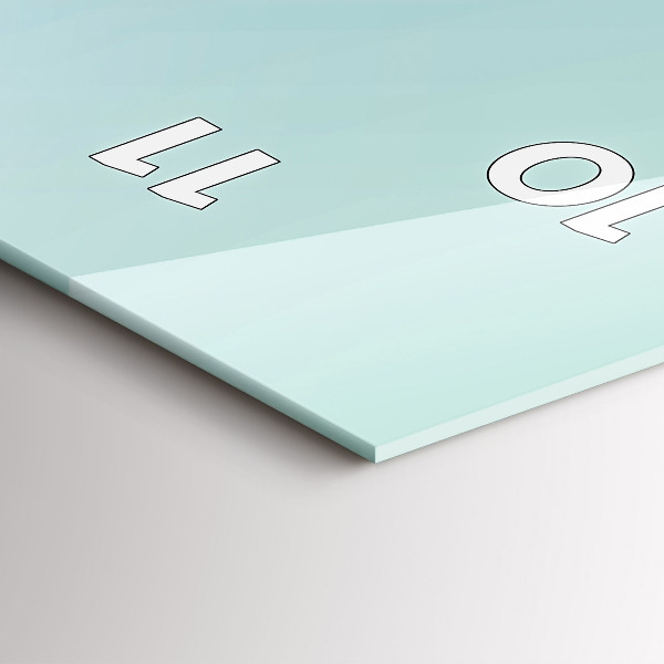 Zegar szklany pionowy Geometryczne figury