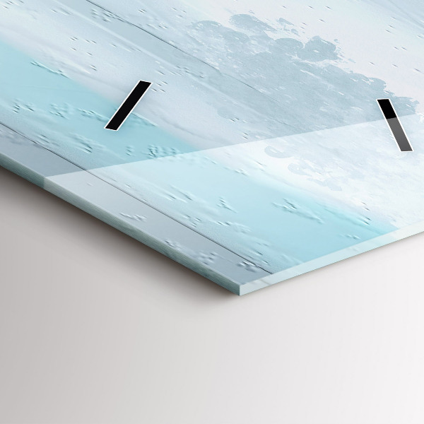 Zegar szklany pionowy Abstrakcyjny olejny pejzaż