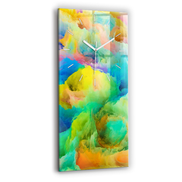 Zegar szklany pionowy Fraktalna Tekstura