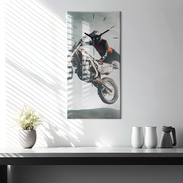 Zegar szklany pionowy Motorowy Styl Adrenalina