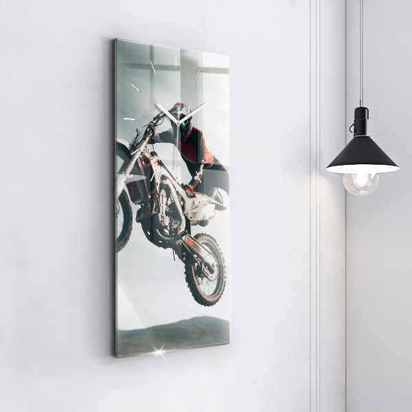 Zegar szklany pionowy Motorowy Styl Adrenalina