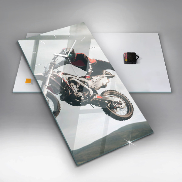 Zegar szklany pionowy Motorowy Styl Adrenalina