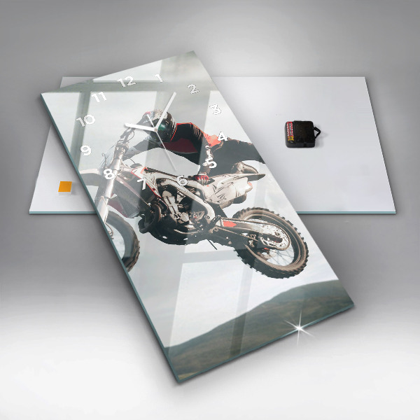 Zegar szklany pionowy Motorowy Styl Adrenalina