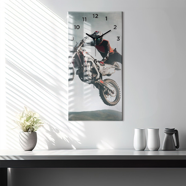 Zegar szklany pionowy Motorowy Styl Adrenalina