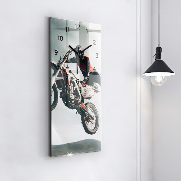 Zegar szklany pionowy Motorowy Styl Adrenalina