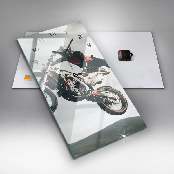 Zegar szklany pionowy Motorowy Styl Adrenalina
